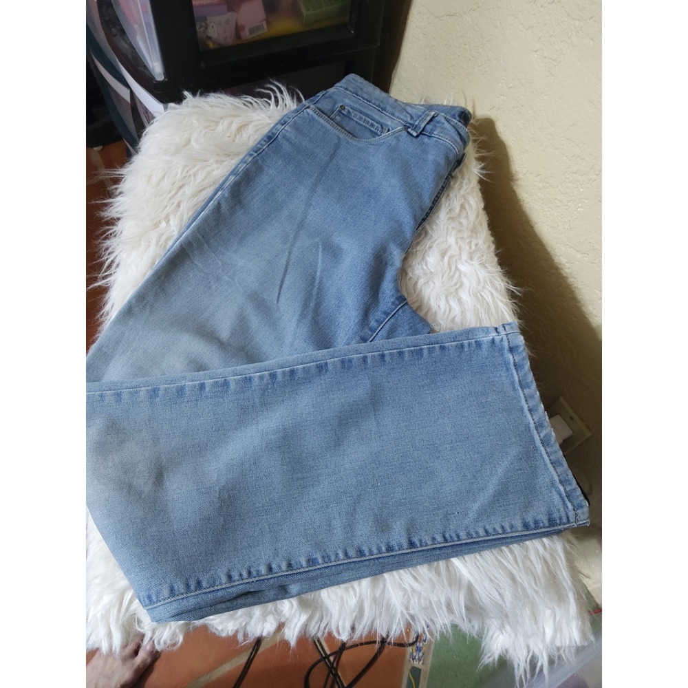Charter Club Lexington Straight Leg Jeans Light Wash Blue Denim Womens 8S
